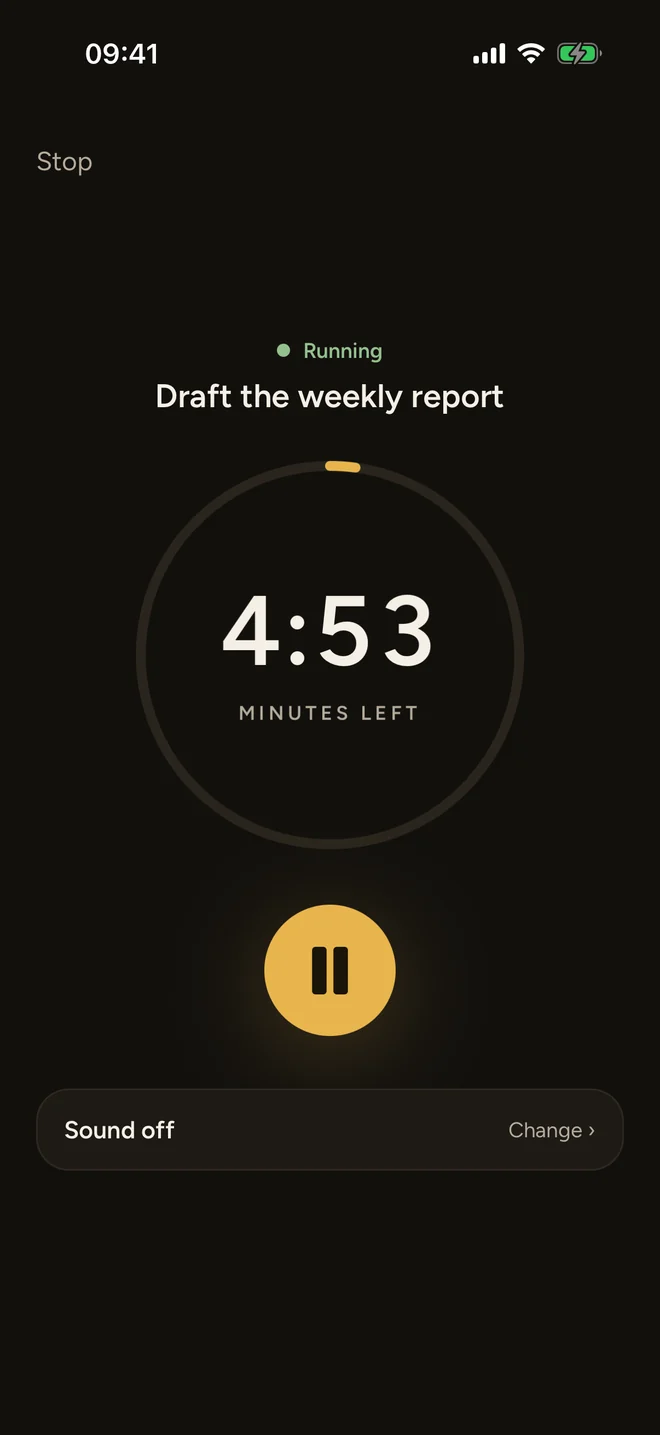 start a 5-minute timer.